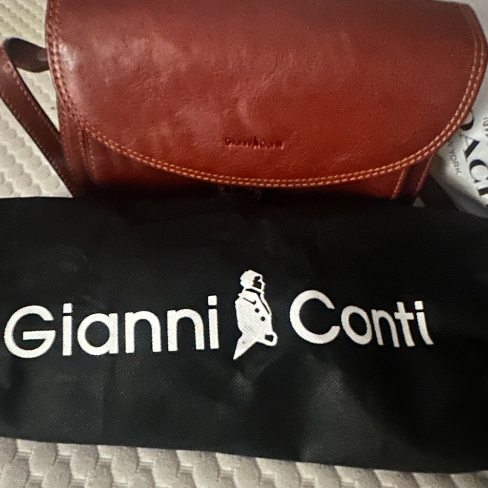 Brown Crossbody Bag with Flap-Over Design
